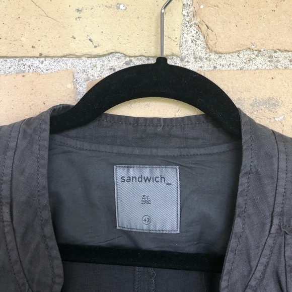 Sandwich Grey Linen Jacket - Picture 3 of 8